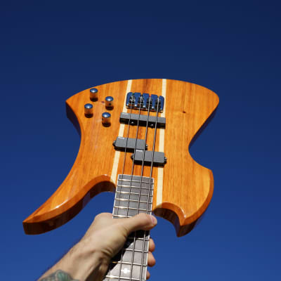B.C. Rich  Heritage Classic Mockingbird Bass Koa  4-String Electric Bass Guitar image 1