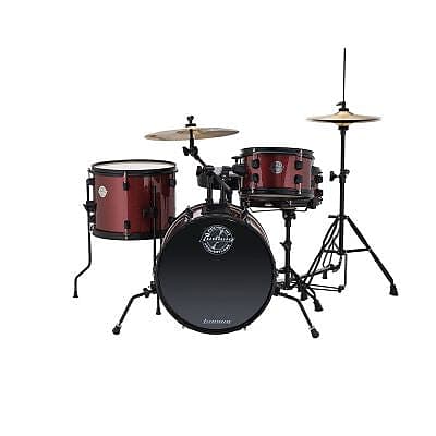Ludwig Questlove Pocket Drum Kit w/Cymbals Stands Red Sparkle image 1