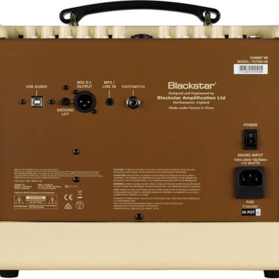 Blackstar Sonnet 60 Acoustic Amplifier, Blonde image 3