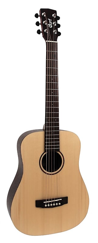 Cort EARTHMINIFOP 3/4 Dreadnought Acoustic-Electric Guitar, Solid Adirondack Spruce Top image 1