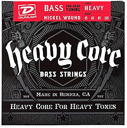 Dunlop 4-String Heavy Core Bass Strings, Heavy 45-105 image 1