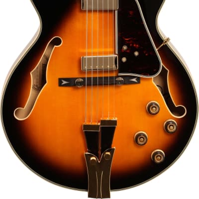 Ibanez GB10SE George Benson Hollow Body Electric Guitar, Brown Sunburst w/ Case image 1