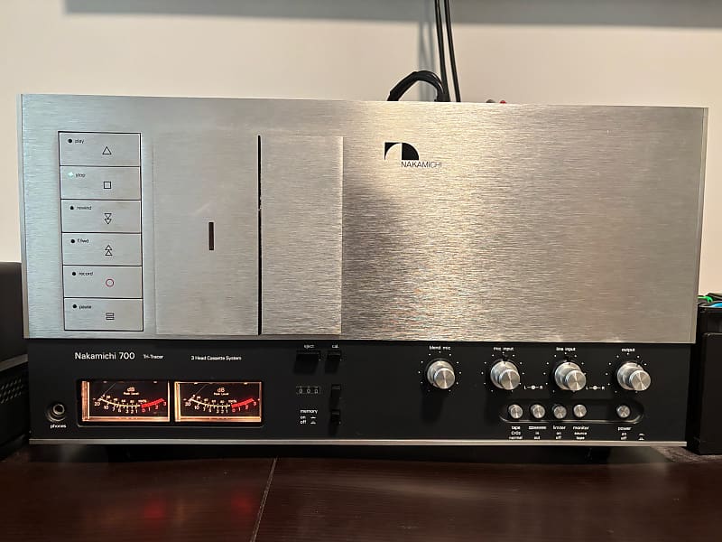 Nakamichi 700 Tri-Tracer - 1973 - Stainless Steel &amp; Wood  			