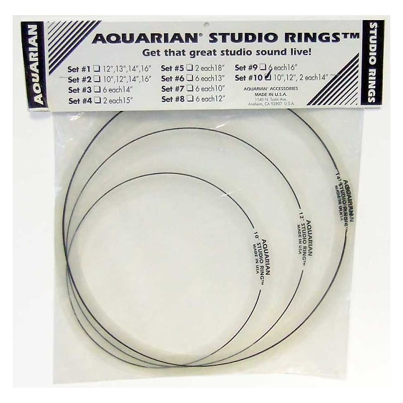 Aquarian Studio Rings Set for 10, 12, 14 and 16 Inch image 1