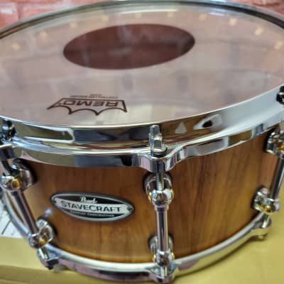 Pearl StaveCraft 14"x6.5" Makha Hand-Rubbed Natural Maple Finish Stave Snare Drum Authorized Dealer image 5