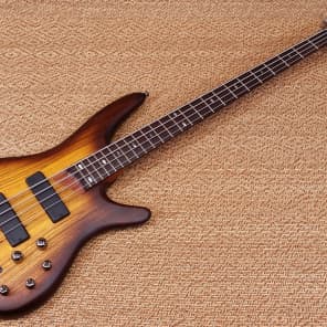 SALE - Ibanez SR500 ZW Flat Brown Burst Bass - Bartolini