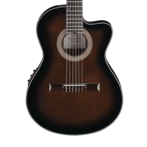Ibanez GA35TCE-DVS Spruce/Mahogany Acoustic/Electric Nylon-String Classical Guitar Dark Violin Sunburst High Gloss