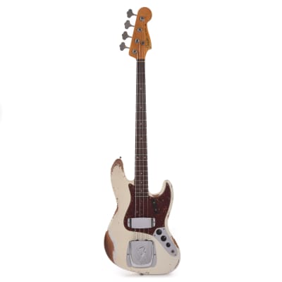 Fender Custom Shop Time Machine 1961 Jazz Bass Heavy Relic Aged Olympic White (Serial #CZ569135) image 4