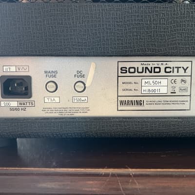 Sound City	Master Lead 50 2-Channel 50-Watt Guitar Amp Head image 8