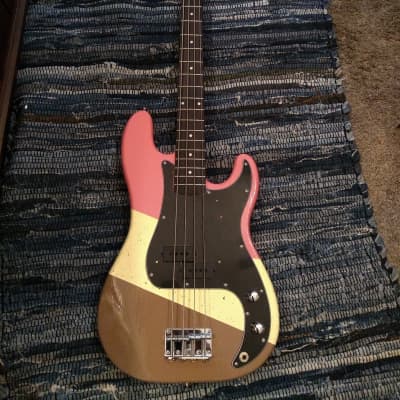 Handcrafted P Bass 2021| Gloss Neapolitan Ice Cream| New Hardshell Gator Case Included image 1