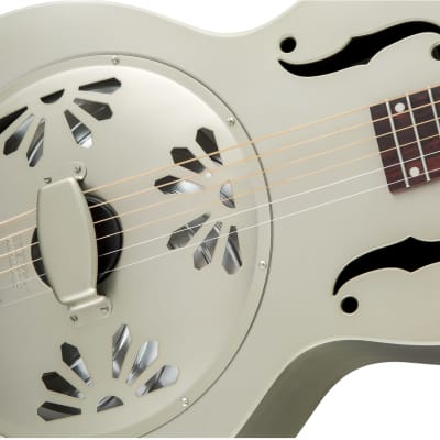 GRETSCH - G9201 Honey Dipper Round-Neck  Brass Body Biscuit Cone Resonator Guitar  Shed Roof Finish - 2717013000 image 5