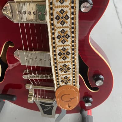 Epiphone Wine Red with reverse Bigsby to palm/wrist/elbow use WildKat Studio image 22