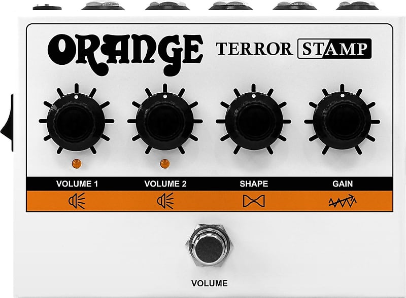 Orange Terror Stamp Valve Hybrid Electric Guitar Amp Pedal, 20 Watts, White image 1