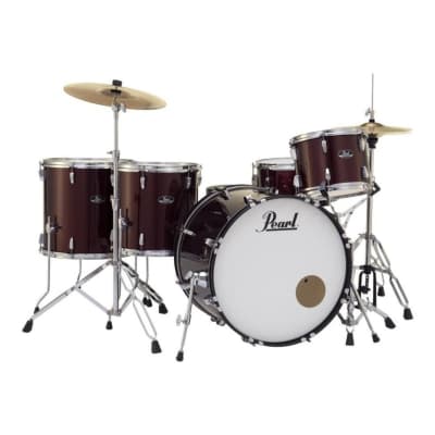 Pearl Roadshow 5pc Drum Set w/Hardware & Cymbals Wine Red RS525WFC/C91 image 1