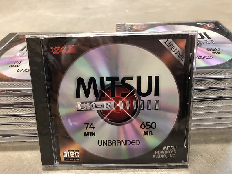 16 Disks - MITSUI CD-R 74 Minute 650 MB Unbranded Surface Recordable CD  LIFETIME