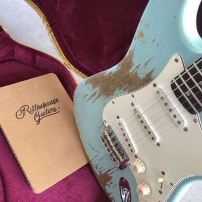 Rittenhouse Stratocaster Sonic Blue Relic Rare Guitar image 9