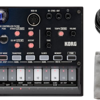 Korg Volca Keys w/ MIDI Cable & 1/8 to Dual RCA Cable Bundle