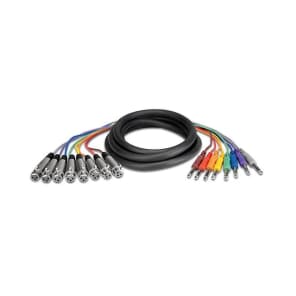Hosa STX-802F 8-Channel XLR3F to 1/4" TRS Male Cable Snake - 2m