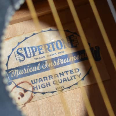 Supertone Minstrels Art Deco Stencil Cowboy Acoustic Vintage Pre War 1930s Black w FAST Shipping image 9