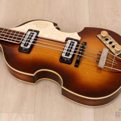 1974 Hofner 500/1 Beatle Bass Vintage Violin Bass 100% Original w/ Blade Pickups, Case image 9
