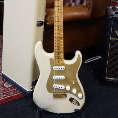 Fender Limited Edition '55 Bone Tone Strat Relic Aged Honey Blonde Gold Hardware image 1