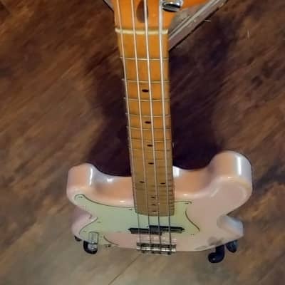 READ!!! 2-4-1 - FENDER - Precision Bass(es) Lefty - 1977 - Burst - Heavy Relic/Shell Pink image 6
