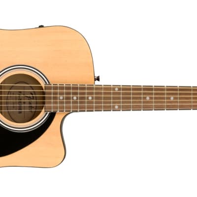 Fender FA-125CE Dreadnought Acoustic Electric Guitar, Walnut FB, Natural image 5