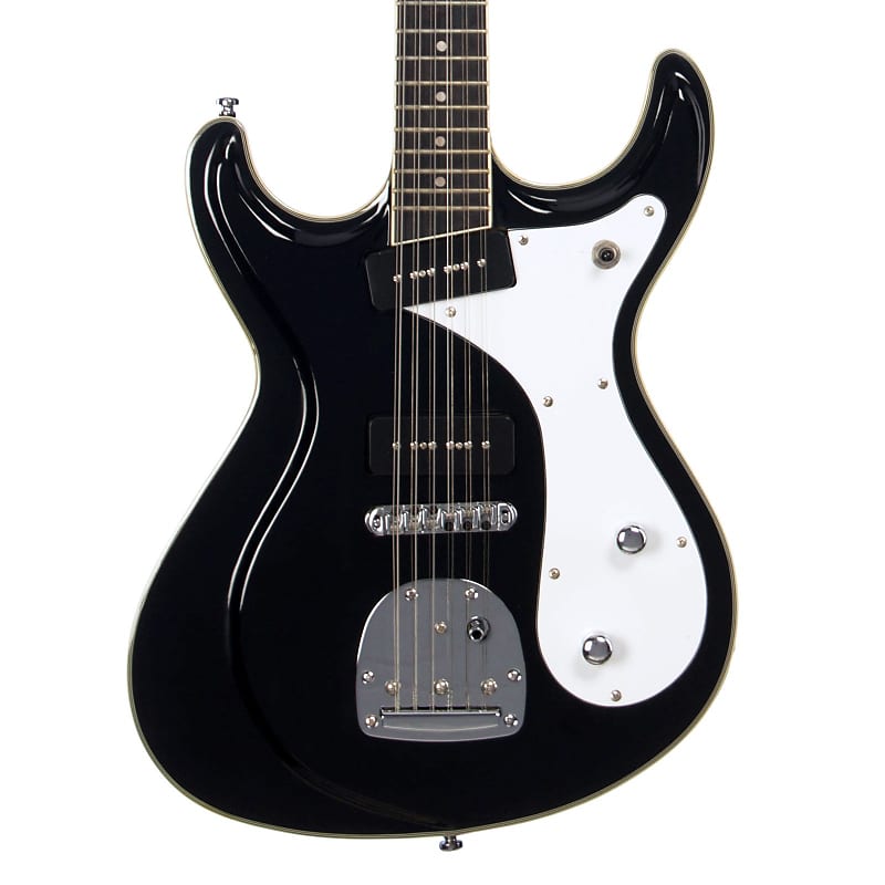 Eastwood Guitars Sidejack 12 DLX - Black and Chrome - Mosrite-inspired 12-string electric guitar - NEW! image 1