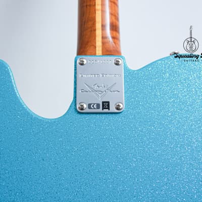 FENDER USA Custom Shop  Super Custom Deluxe NAMM NOS "TAOS Turquoise Sparkle + Rosewood" (2019) image 15