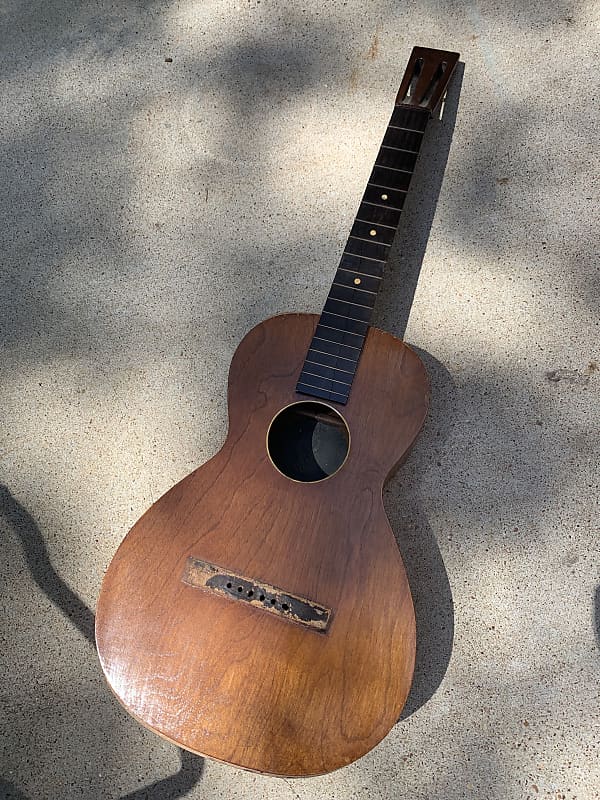 Columbia Parlor Guitar 1920s Natural Project As Is Reverb