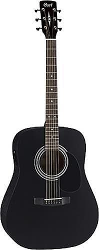 Cort Standard Series AD810E Acoustic/Electric Guitar, Black Satin image 1