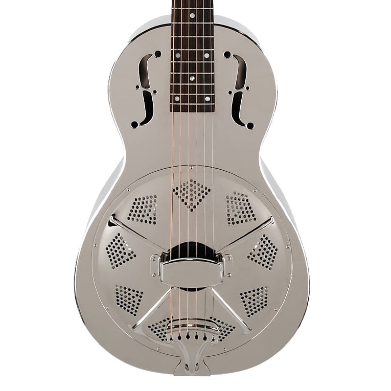 Recording King RM-993 Metal Body Parlor Resonator Acoustic Guitar Nickel Plated image 1