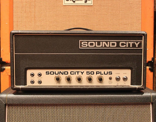 Vintage 1970s Sound City 50 Plus Valve Amp