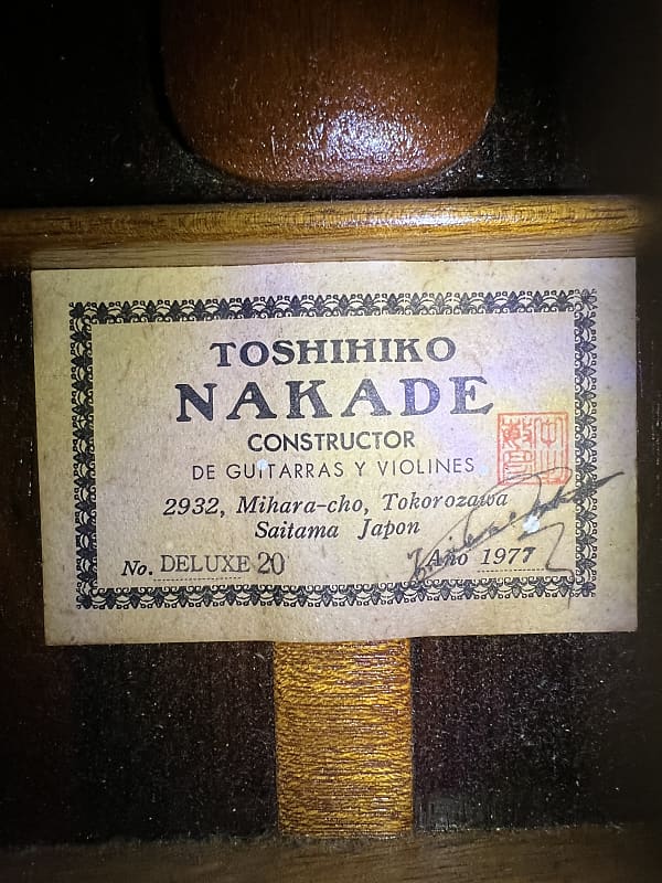 Toshihiko Nakade Deluxe 20 1977 Classical guitar | Reverb