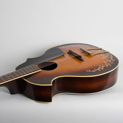 Kay  Kay Kraft Venetian Style A Arch Top Acoustic Guitar,  c. 1932, brown chipboard case. image 7