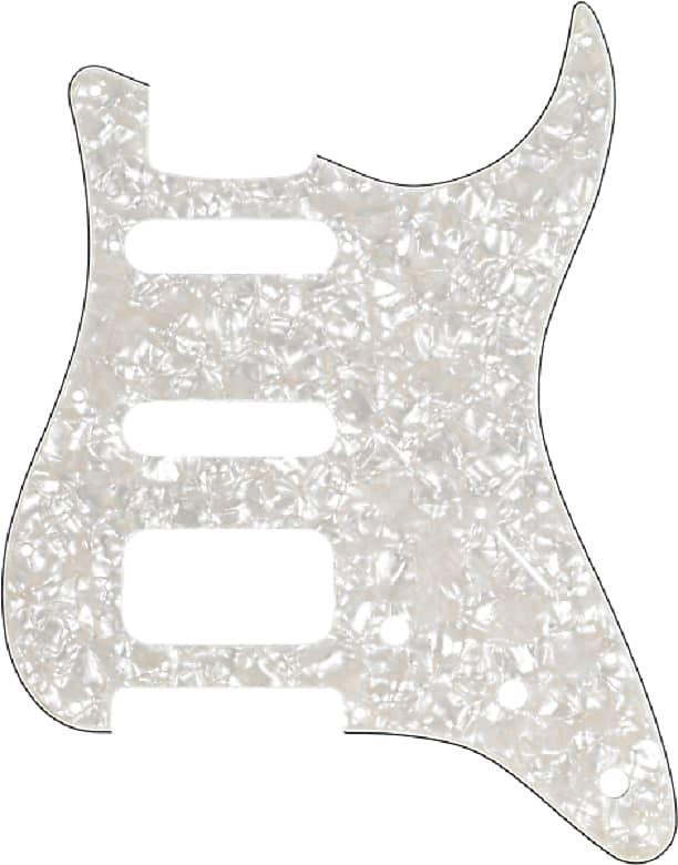 Fender 11-Hole Modern-Style Stratocaster® H/S/S Pickguard Aged White Moto 0991338000 image 1