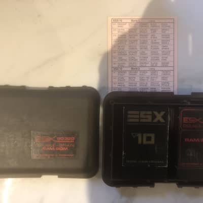 Ensoniq ESQ-1 and SQ-80 2 x RAM/ROM ESX Cartridges with 720 presets