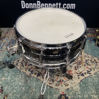 Ludwig - 1989 14x5" Black Beauty Hammered Brass Super-Sensitive, Snare Drum image 4