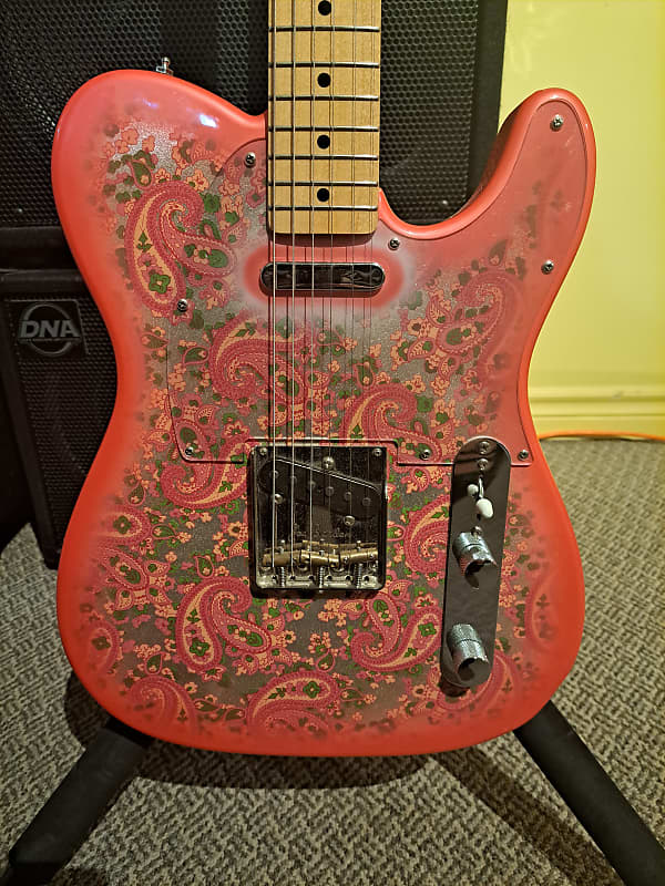 Pink paisley telecaster on sale for sale