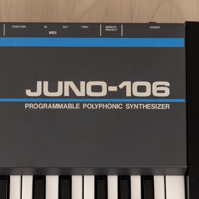 1980s Roland Juno-106 Vintage Analog Synthesizer, Serviced w/ Case image 7