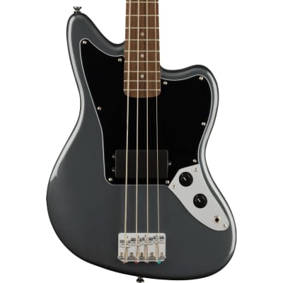 Fender Affinity Jaguar Bass H, Laurel Fingerboard, Black Pickguard, Charcoal Frost Metallic image 1
