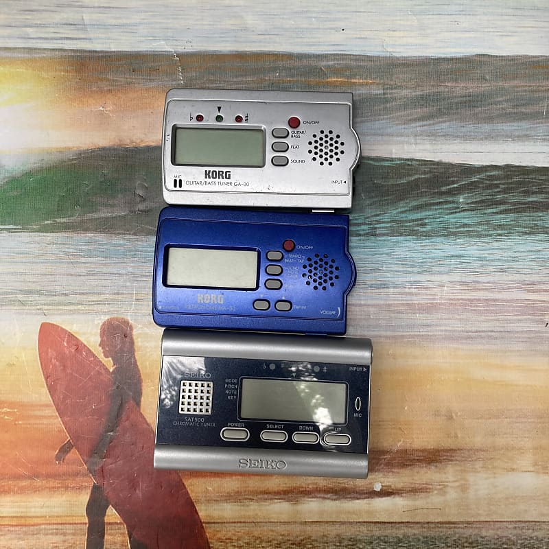 Guitar tuner lot gig bag battery powered portable Grey Reverb