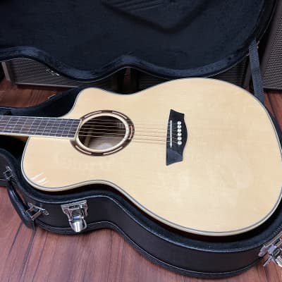 Washburn AG70CE Apprentice Series Acoustic Electric Guitar 2022 - Natural Gloss w/hard case. New! image 17