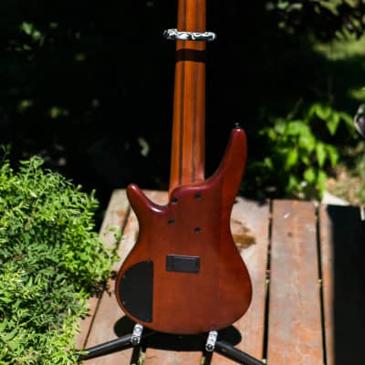Ibanez SR506E-BM Electric Bass 2019 Brown Mahogany 6 string bass Bartolini pups active EQ mint image 5