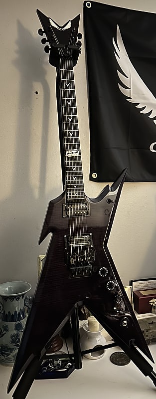 Dean USA Razorback Trans Black 6 String Electric Guitar w/ | Reverb