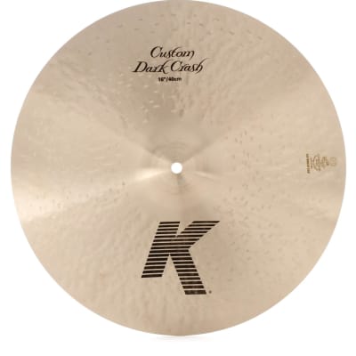 Zildjian 18 inch K Cust Dark Crash Cymbal  Bundle with Zildjian 16 inch K Custom Dark Crash Cymbal image 3