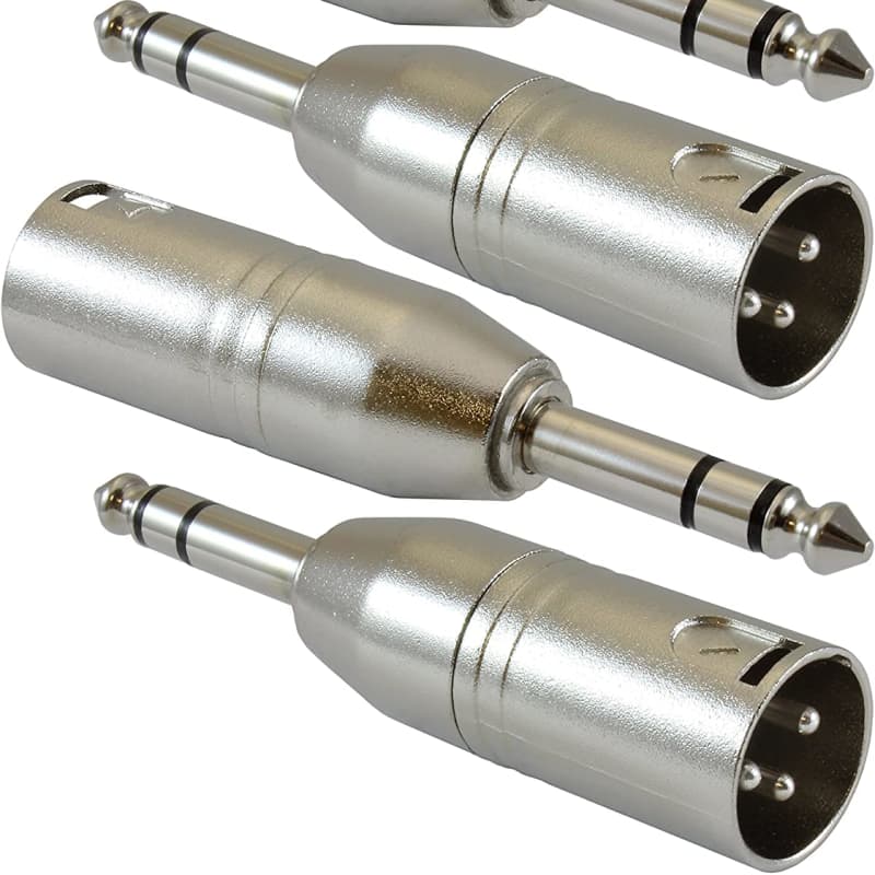 Neutrik NA3MJ 3-Pole XLR Male to Stereo 1/4 Locking Jack Adapter (Tip,  Ring, Sleeve Contact)