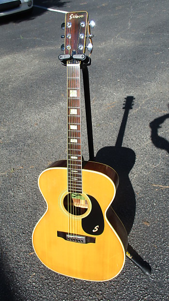 Sekova F2000 Vintage Acoustic Guitar Made In Japan 60 s 70 s OM Body Rosewood Solid Top Hard Case