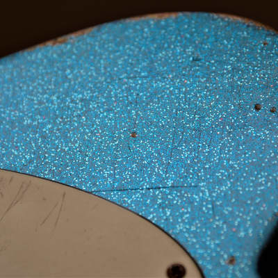 American Fender Custom Telecaster Nitro Heavy Relic Blue Sparkle image 3