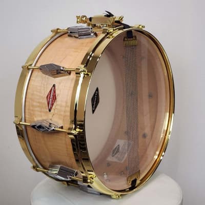 Craviotto 6.5x14 solid curly maple Private Reserve Snare Drum "Builder's Choice" - Unique image 6